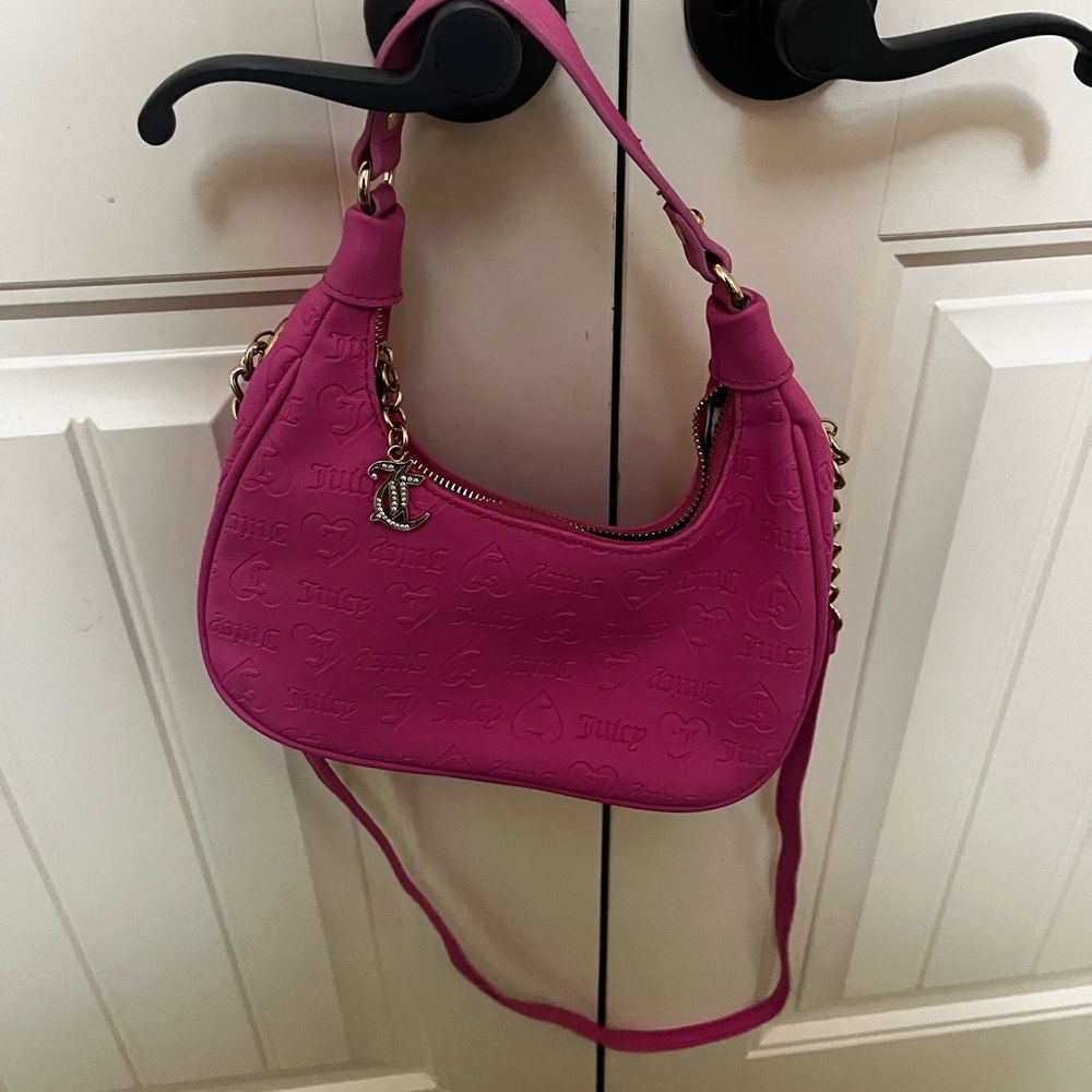 Juicy Couture Fuchsia Embossed Shoulder Bag